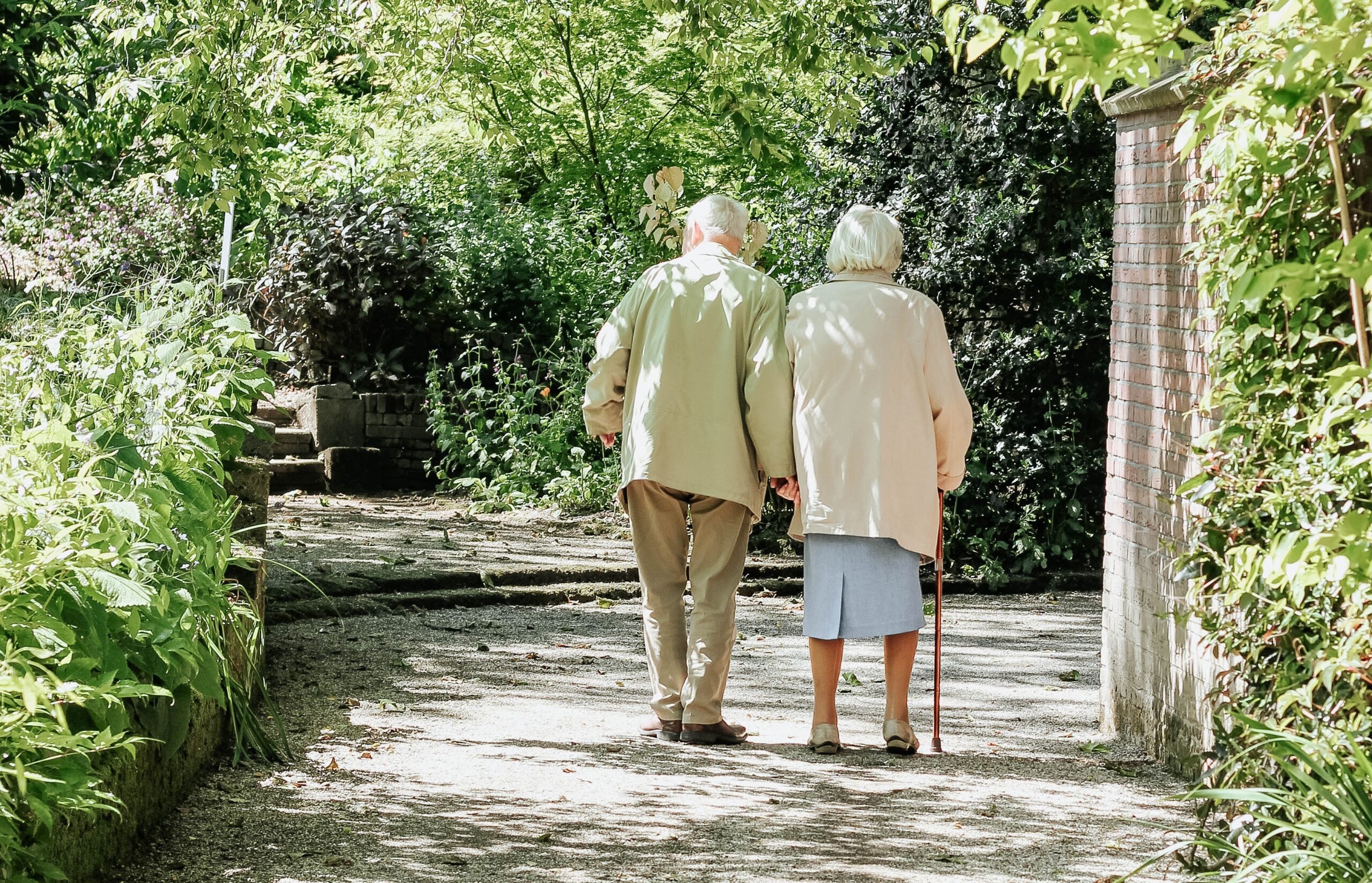 old couple walking