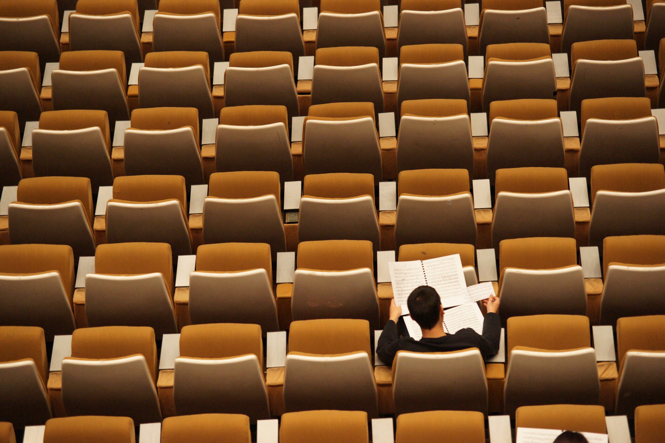 student sitting alone